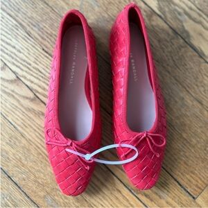 Loeffler Randall Landry Woven Leather Flats - Size 6.5 - NWOB